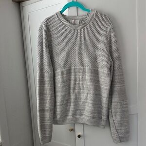 Topman Light Gray Crewneck Knit Sweater